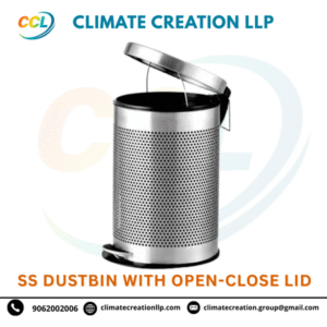 ss dustbin with open close lid