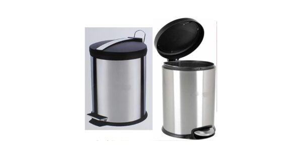 ss dustbin with open close lid